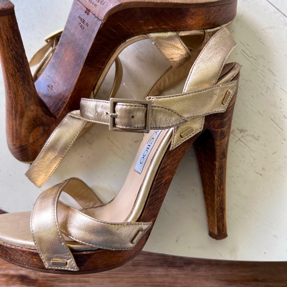 Gold Jimmy Choo heels